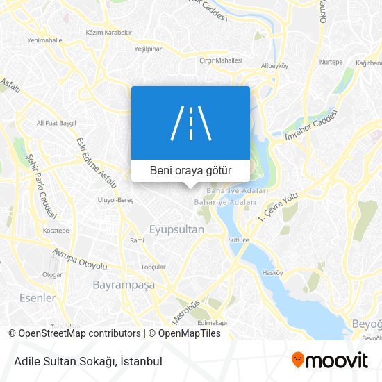 Adile Sultan Sokağı harita