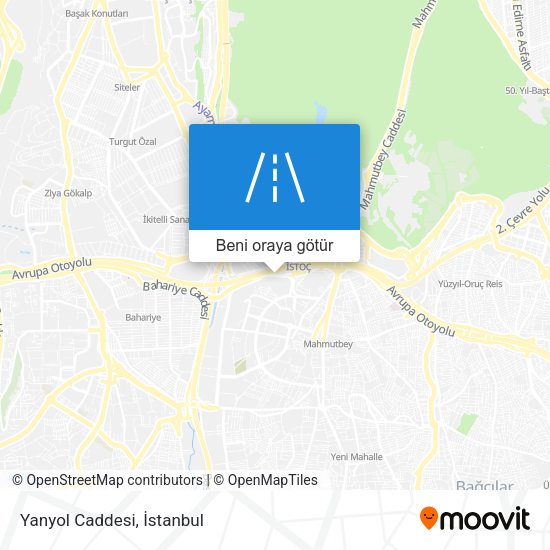 Yanyol Caddesi harita