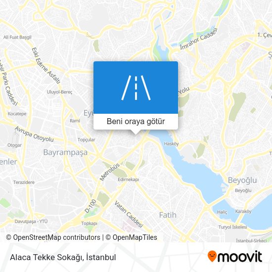 Alaca Tekke Sokağı harita