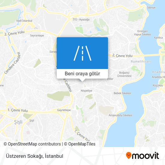 Üstzeren Sokağı harita