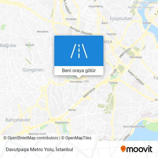 Davutpaşa Metro Yolu harita
