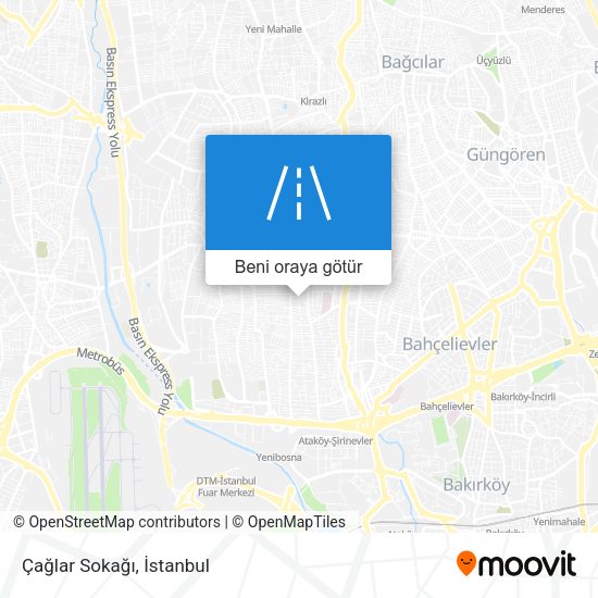 Çağlar Sokağı harita