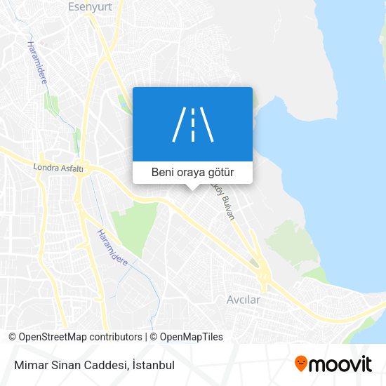 Mimar Sinan Caddesi harita