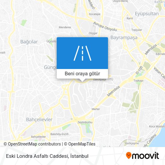 Eski Londra Asfaltı Caddesi harita