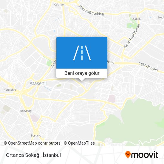 Ortanca Sokağı harita