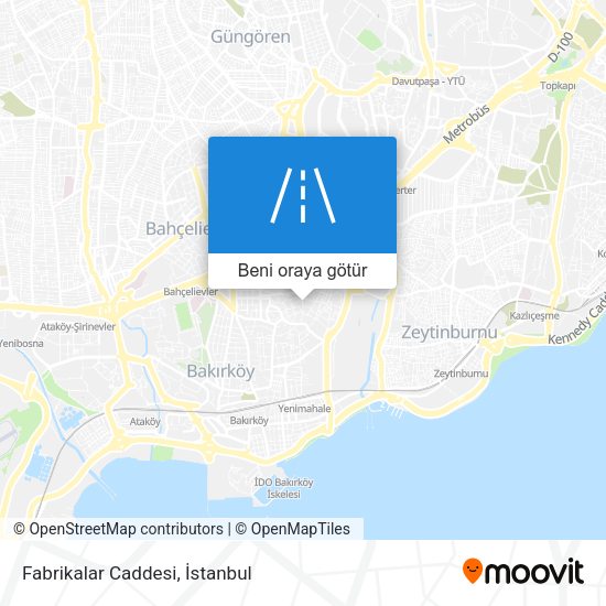 Fabrikalar Caddesi harita