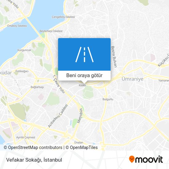 Vefakar Sokağı harita