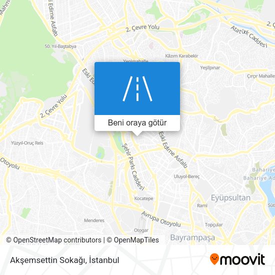 Akşemsettin Sokağı harita