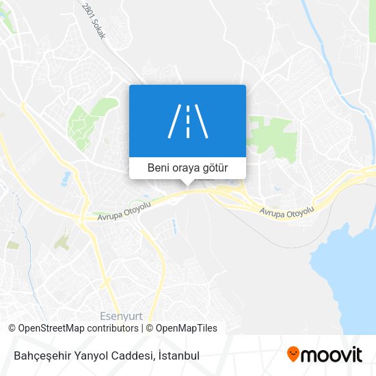 Bahçeşehir Yanyol Caddesi harita