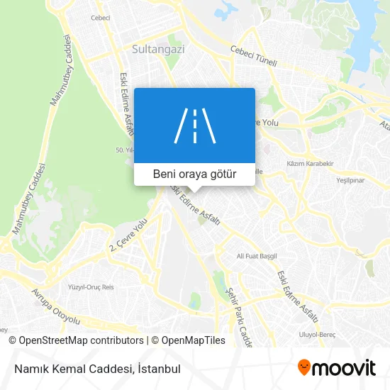 Namık Kemal Caddesi harita