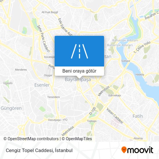 Cengiz Topel Caddesi harita