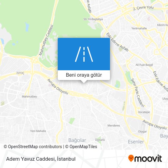 Adem Yavuz Caddesi harita