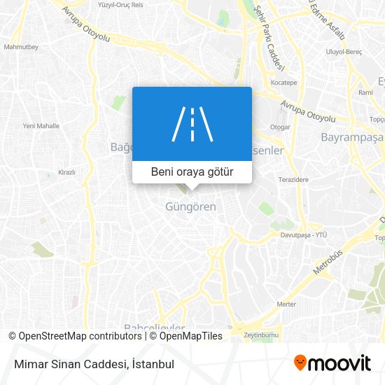 Mimar Sinan Caddesi harita