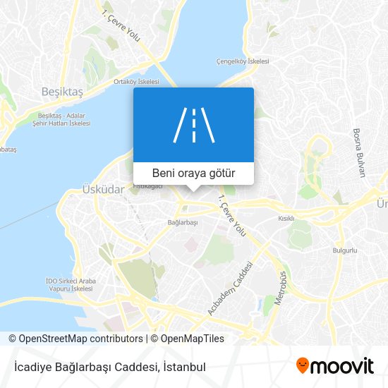 İcadiye Bağlarbaşı Caddesi harita