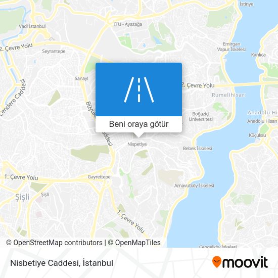 Nisbetiye Caddesi harita