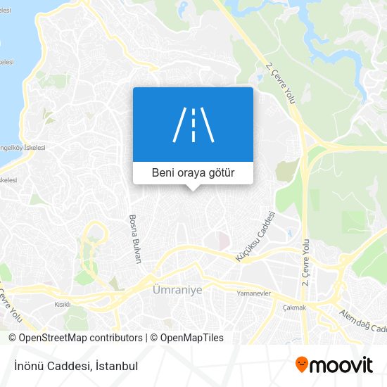 İnönü Caddesi harita
