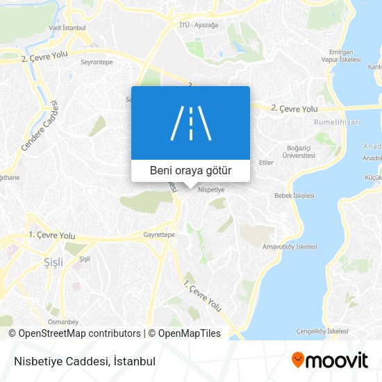 Nisbetiye Caddesi harita