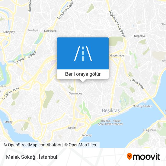 Melek Sokağı harita