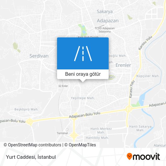 Yurt Caddesi harita