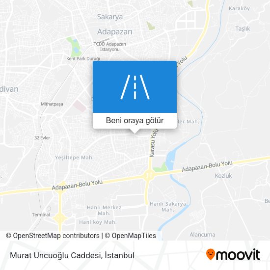 Murat Uncuoğlu Caddesi harita