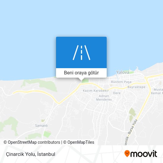 Çinarcik Yolu harita