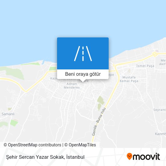 Şehir Sercan Yazar Sokak harita