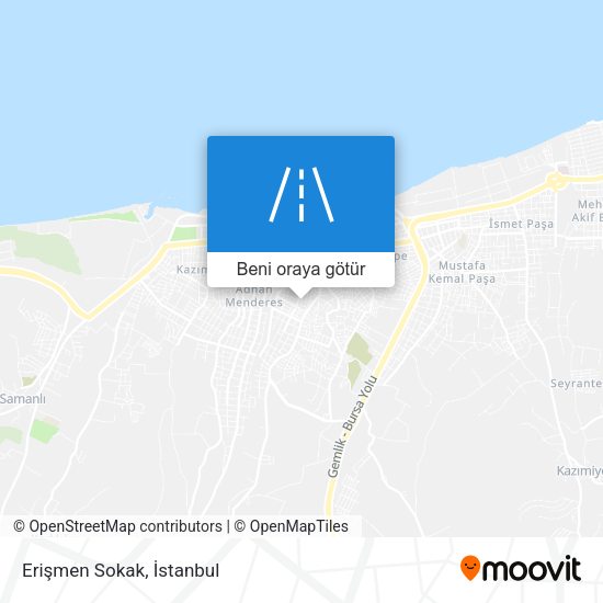 Erişmen Sokak harita