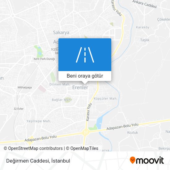 Değirmen Caddesi harita