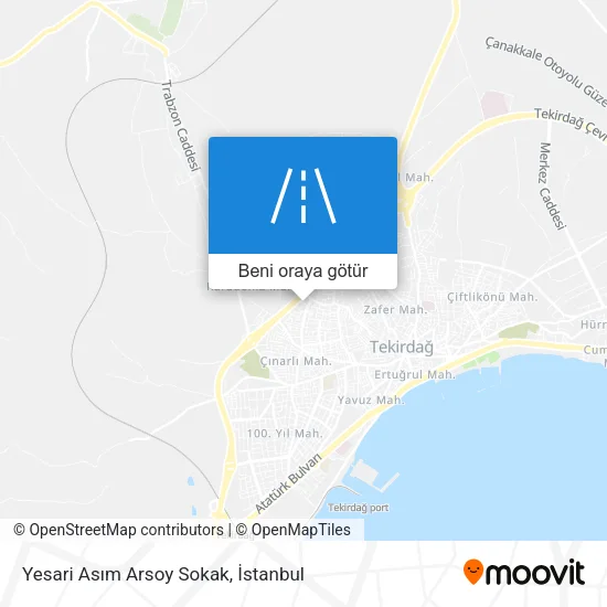 Yesari Asım Arsoy Sokak harita