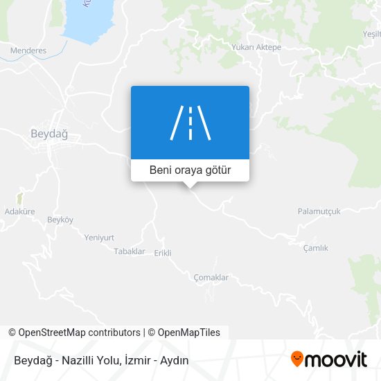 Beydağ - Nazilli Yolu harita