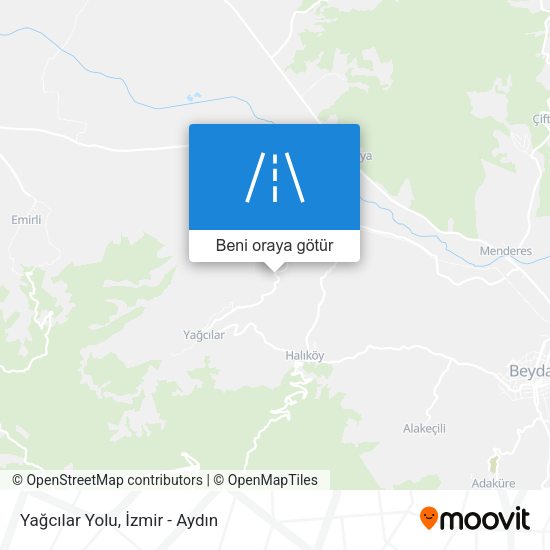 Yağcılar Yolu harita