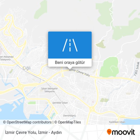 İzmir Çevre Yolu harita