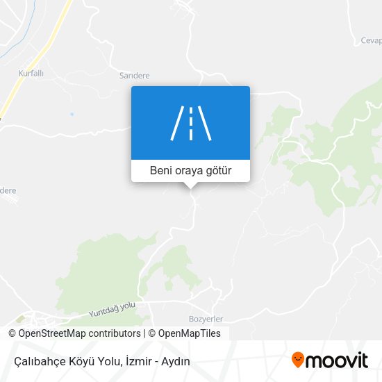 Çalıbahçe Köyü Yolu harita