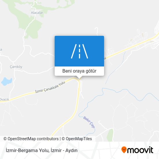 İzmir-Bergama Yolu harita