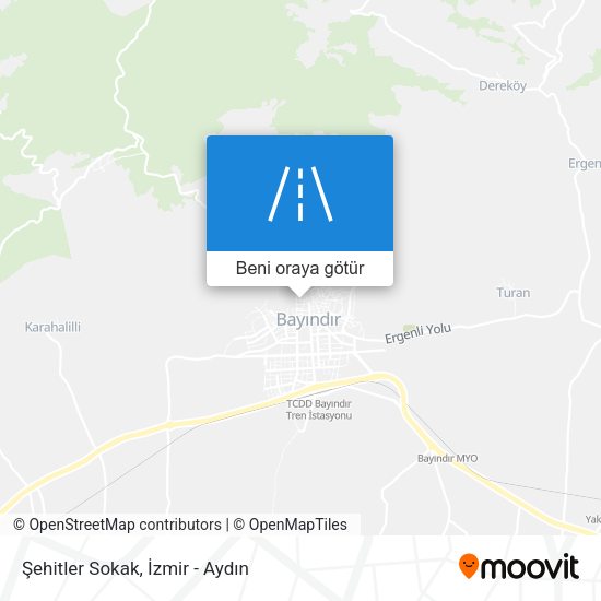 Şehitler Sokak harita