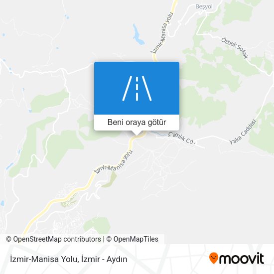 İzmir-Manisa Yolu harita