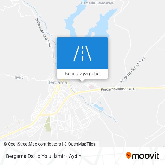 Bergama Dsi İç Yolu harita