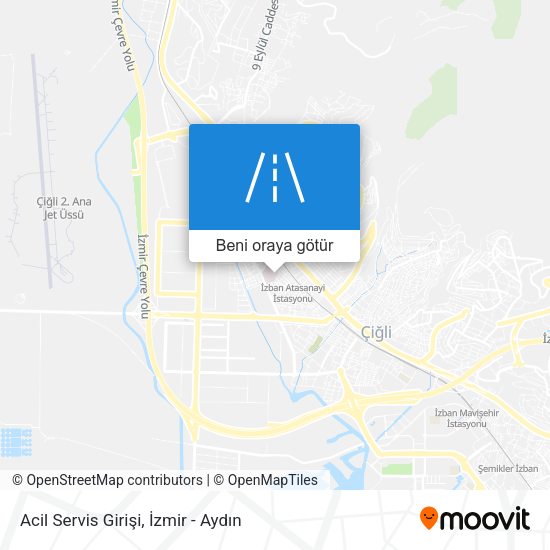 Acil Servis Girişi harita