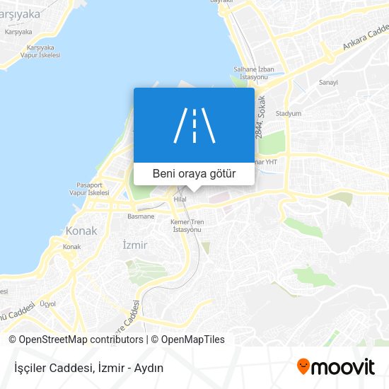 İşçiler Caddesi harita