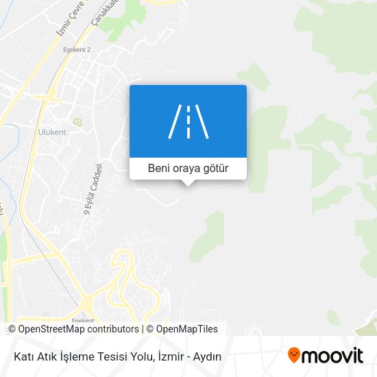 Katı Atık İşleme Tesisi Yolu harita