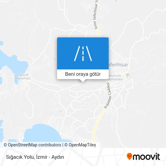 Sığacık Yolu harita
