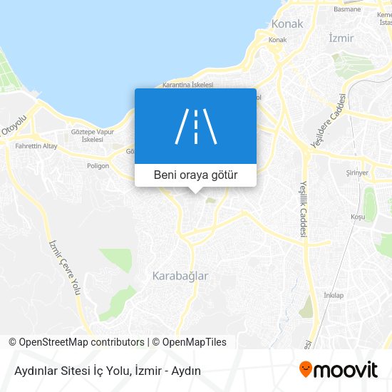Aydınlar Sitesi İç Yolu harita
