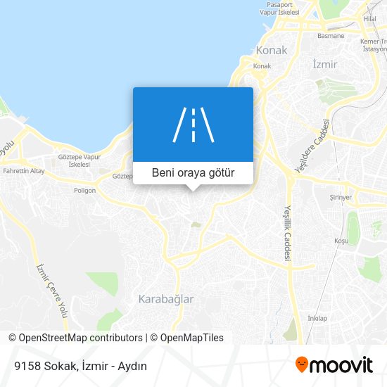 9158 Sokak harita