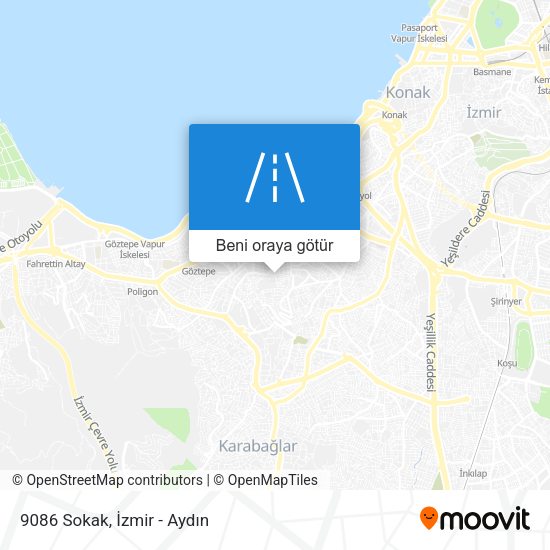 9086 Sokak harita