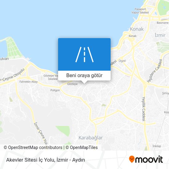 Akevler Sitesi İç Yolu harita
