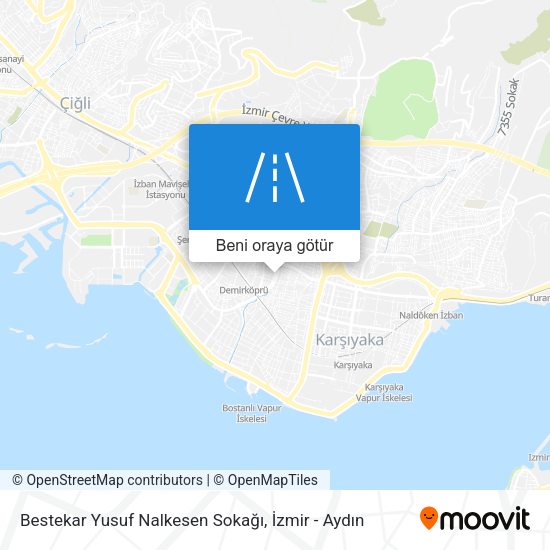 Bestekar Yusuf Nalkesen Sokağı harita