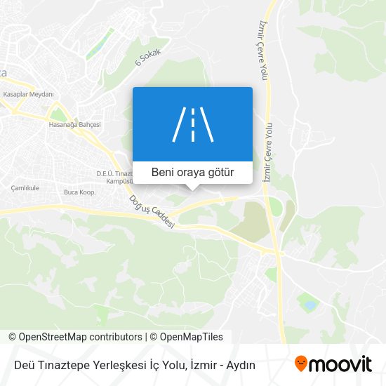 Deü Tınaztepe Yerleşkesi İç Yolu harita