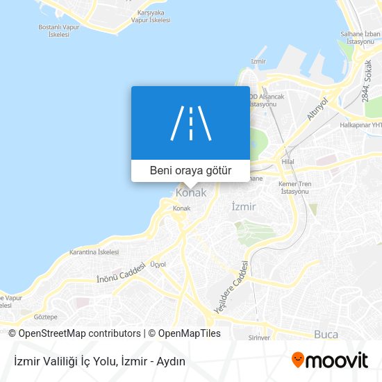 İzmir Valiliği İç Yolu harita