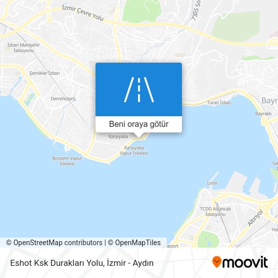 Eshot Ksk Durakları Yolu harita