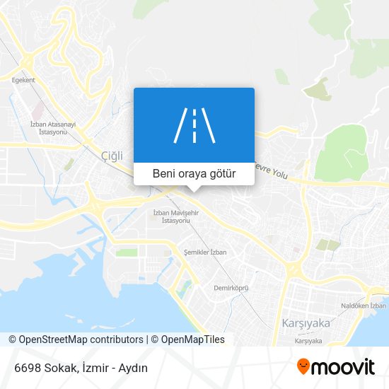 6698 Sokak harita